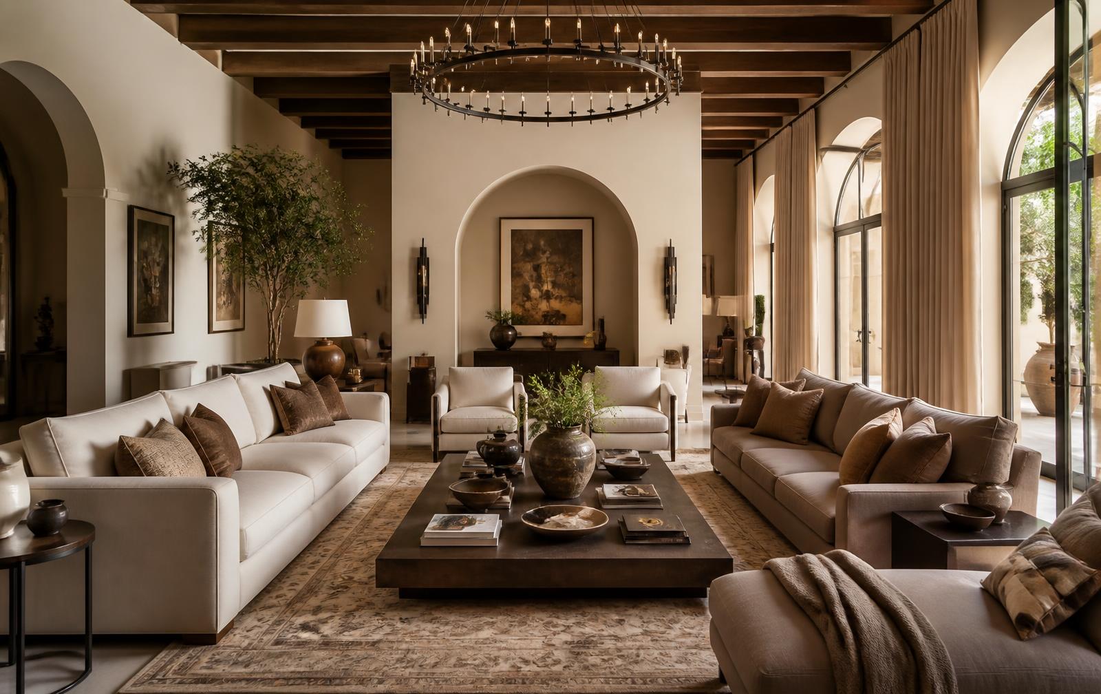 Fully furnished and styled luxury villa reception
